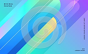 Blue abstract lines banner design