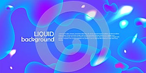 Blue abstract liquid fluid