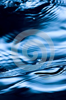 Blue Abstract Liquid Water Background