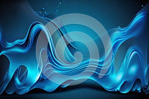 Blue abstract liquid wave background