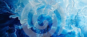 Blue Abstract Marble Ink Pattern