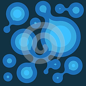 Blue Abstract molecules medical background. Vector