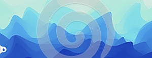 Blue abstract ocean seascape. Sea surface. Water waves. Nature background. Vector illustration for design