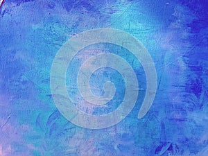 Blue abstract painted background wall