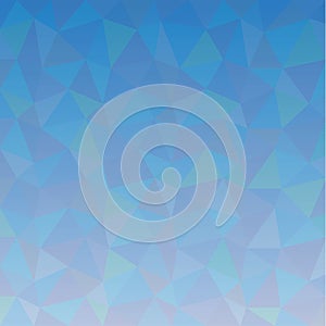 Blue abstract polygon background.Blue color