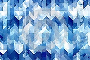 Blue abstract polygonal background,  Geometric origami style with gradient