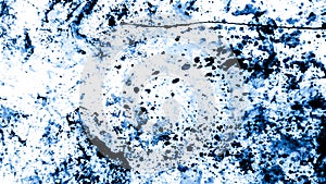 Blue Abstract Poster. Cobalt Watercolor Artwork. Azure Grunge Summer. Navy Texture Trendy. Paint Paste. Design Background. Art