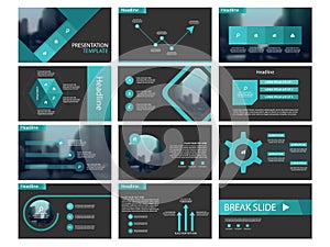 Blue Abstract presentation templates, Infographic elements