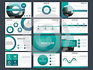 Blue Abstract presentation templates, Infographic elements template flat design set for annual report brochure flyer leaflet