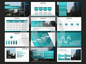 Blue Abstract presentation templates, Infographic elements template flat design set for annual report brochure flyer leaflet