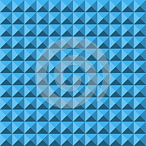 Blue abstract relief pyramid texture seamless pattern