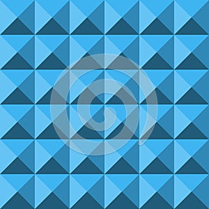 Blue abstract relief pyramid texture seamless pattern