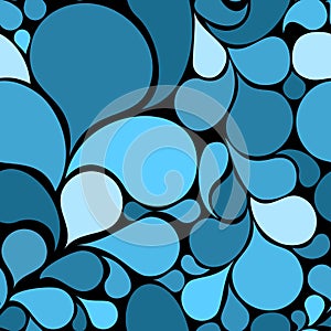 Blue abstract seamless pattern