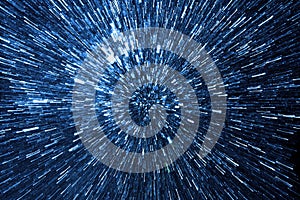 Blue abstract sparkling explosion