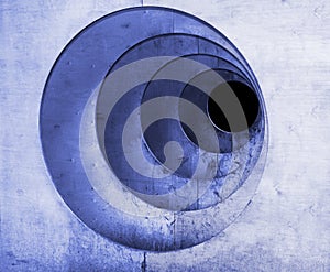 Blue abstract spiral