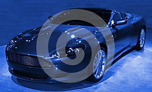 Blue abstract Sportscar