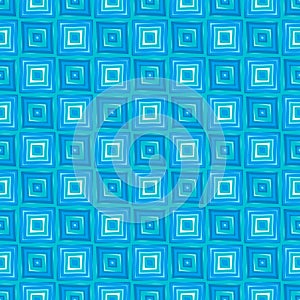 Blue Abstract Squares Seamless Pattern Illustration
