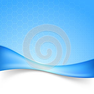 Blue abstract swoosh wave modern background