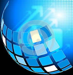 Blue abstract technical background