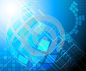 Blue abstract technical background
