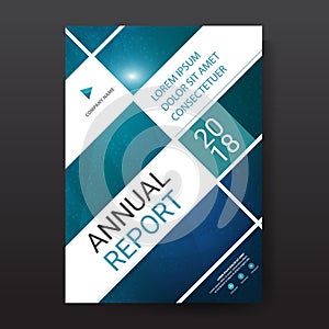 Blue abstract triangle annual report Brochure design template vector. Business Flyers infographic magazine poster.Abstract layout