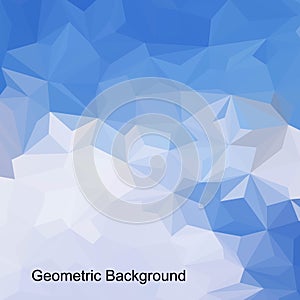 Blue abstract triangular background. Vector graphics. mosaic style. geometric design. eps 10