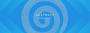 Blue abstract vector banner template. Business minimal 3d volume background