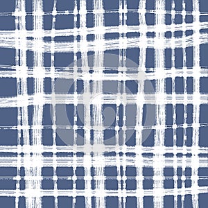 blue abstract vector pattern in a cage irregular lines vertical and horizontal brush strokes