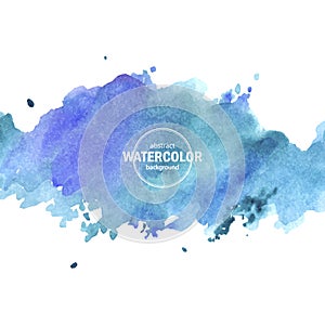 Blue abstract watercolor background