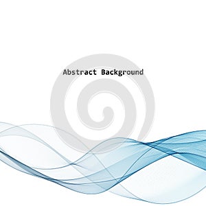 Blue abstract wave. template for advertising. presentation layout. eps 10
