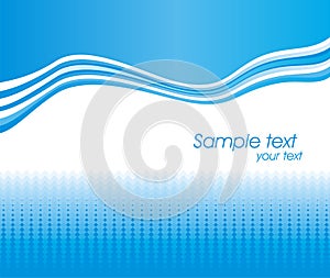 Blue abstract wave vector background