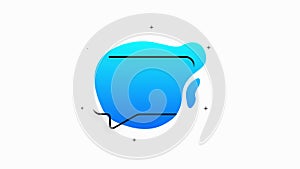 Blue abstraction isolated sticker wi fi zone. Motion graphic.