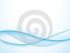 Blue abstraction smooth twist light lines vector background.