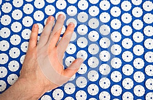 Modrý akupunktura koberec 