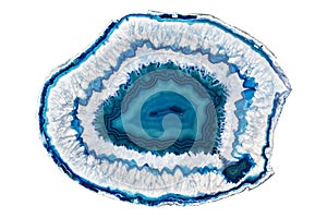 Blue agate crystal
