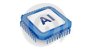Blue AI Microchip Processor with 