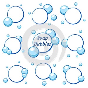 Blue air bubbles from water