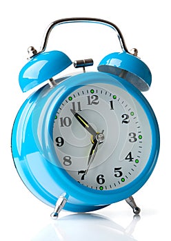 Blue alarm clock