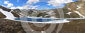 Blue Alberta Lake Mountain Panoramic Landscape Banff National Park Canadian Rockies