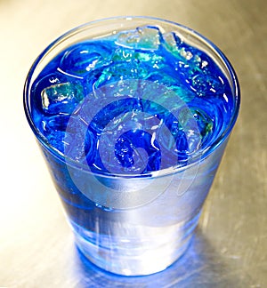 Blue alcohol cocktail