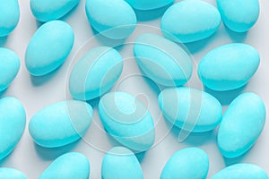 blue almonds candy for wedding like background