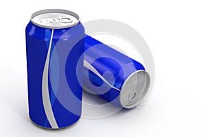 Blue Aluminum Can