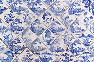 Blue ancient Chinese style floor tiles