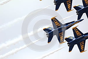 Blue angels jets in formation