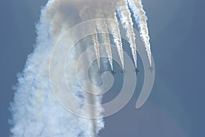 Blue Angels performs maneuvers