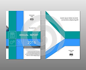 Blue annual report Leaflet Brochure Flyer template A4 size, book cover layout design, Abstract prese