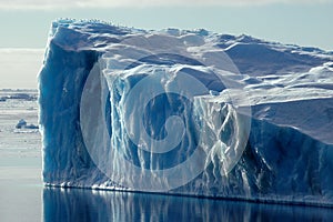 Blue Antarctic iceberg