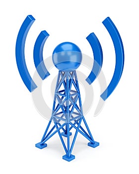 Blue antenna icon