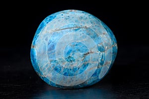 Blue apatite palm stone