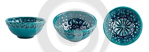 Blue aqua empty bowl